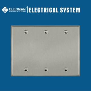 Quality 3 Gang Blank Receptacle Electrical Duplex Outlet Cover Aluminum wholesale