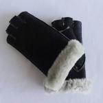 Wholesale promotional Shearling Sheepskin Gloves sheepskin fingerless gloves