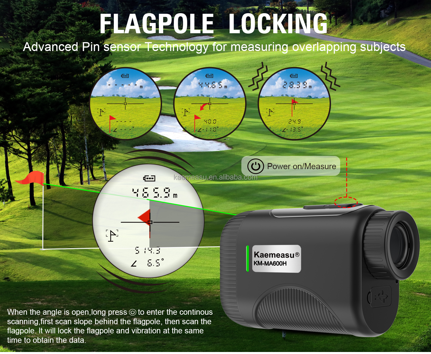 OEM 1000m Golf Laser Rangefinder Lightweight and Compact Good for Kids and Women