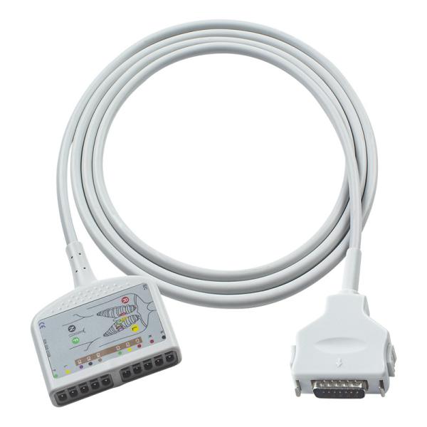 Compatible Fukuda Denshi 10Lead EKG Cable for CardiMax FX-7202, CardiMax FX-7402