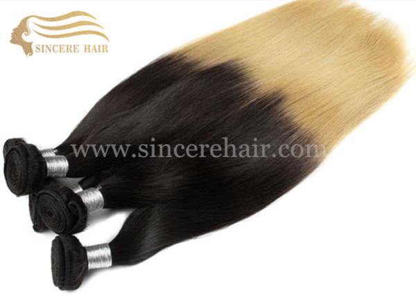 50 CM Ombre Hair Extensions for sale - 20" Straight Wave Blonde Ombre Hair Weft
