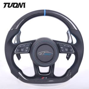 Quality Black Perforated Leather Carbon Fiber Steering Wheel Audi RS3 S3 A3 A4 RS4 wholesale