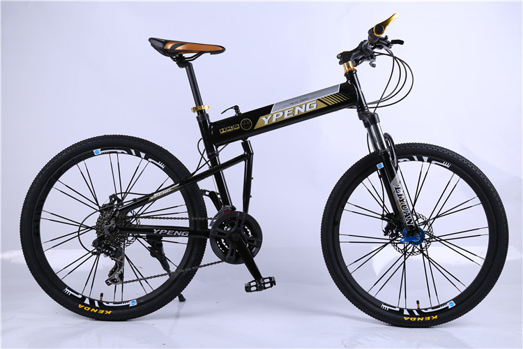 Hot sale OEM 24 spoke wheel 24 speed 40mm rim black alloy hummer folding mountain bicycle