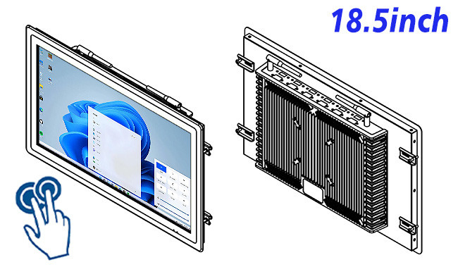 18.5-Inch Versatile Windows Touch Monitor for Transportation Hubs and Logistics Systems