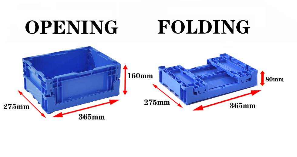 Industrial Packaging Foldable Plastic Moving Crate for Warehouse Storage in Japan