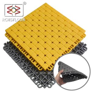 Quality 16mm TPE Sports Court Surface Tiles Outdoor Badminton Court Mat wholesale