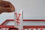 Red Supermarket Plastic Price Sign Board , Price Display Holders