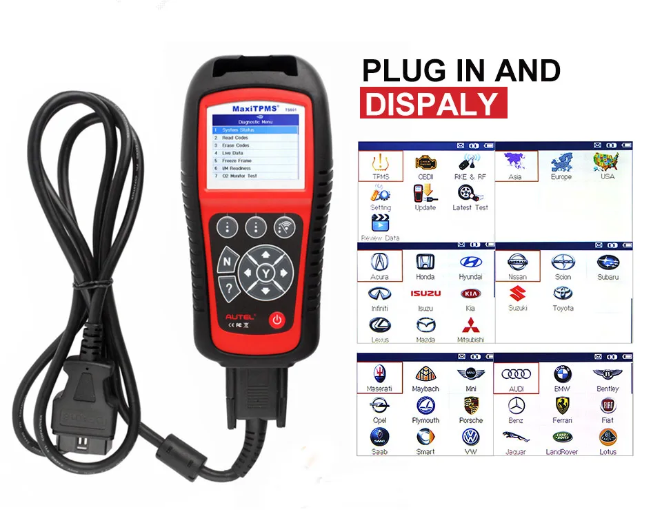 AUTEL MaxiTPMS TS601 TPMS Tool Automotive Tire Repair Tools Sensor Progarmming/Relearn/Activate for Tire Pressure