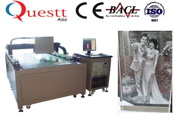 Low Running Cost 3D Crystal Laser Engraving Machine 0.07-0.12mm Engraving Dot Pitch