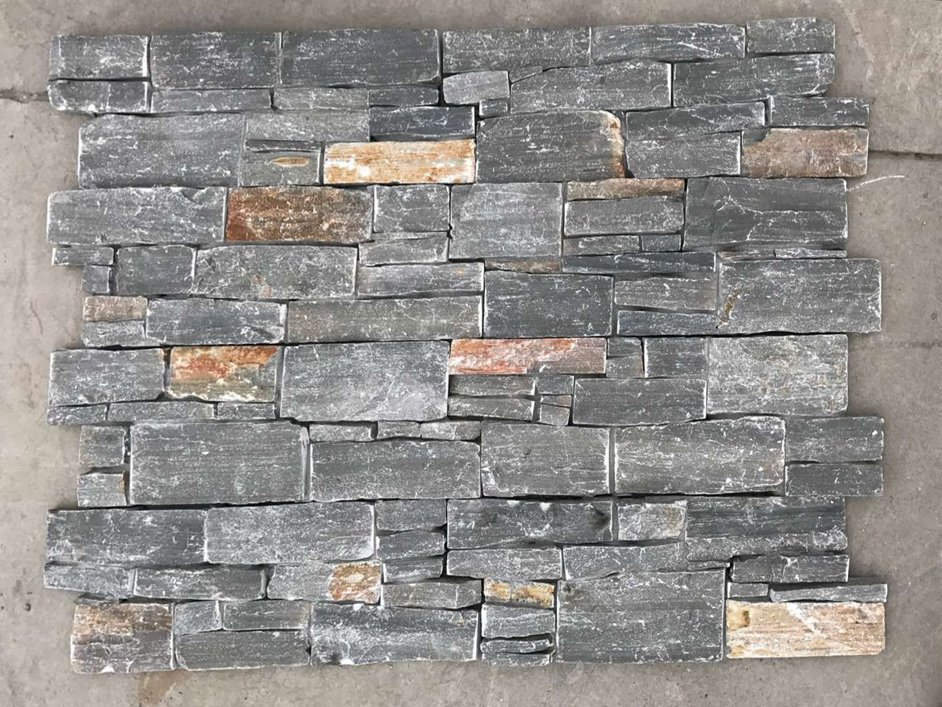 Gray Slate Wall Cladding Stacked Ledge Stone Landscaping Veneer