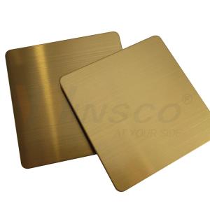 Quality Za Brass Hairline Finish Stainless Steel Gold Color AFP SS 201 304 316 Sheet wholesale