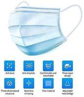 Quality Earloop Sanitary Disposable Face Mask 117g / 50pcs Weight 175mm * 95mm Size wholesale