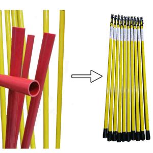 Quality Smooth Epoxy Fiberglass Tube Knitting And Pultruded / Hollow Fiberglass Tube wholesale