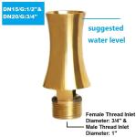 12m3/H Yellow Brass Ice Tower Water Fountain Spray Heads