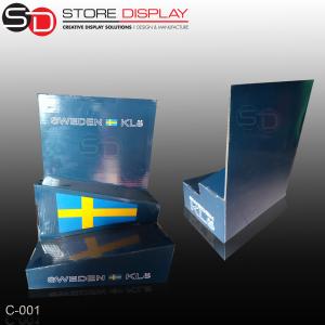 China custom special two tiers counter display stand box on sale