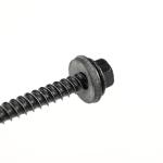 Black Ruspert Coated Stainless Steel Hex Flange Head Drywall Screws With Epdm