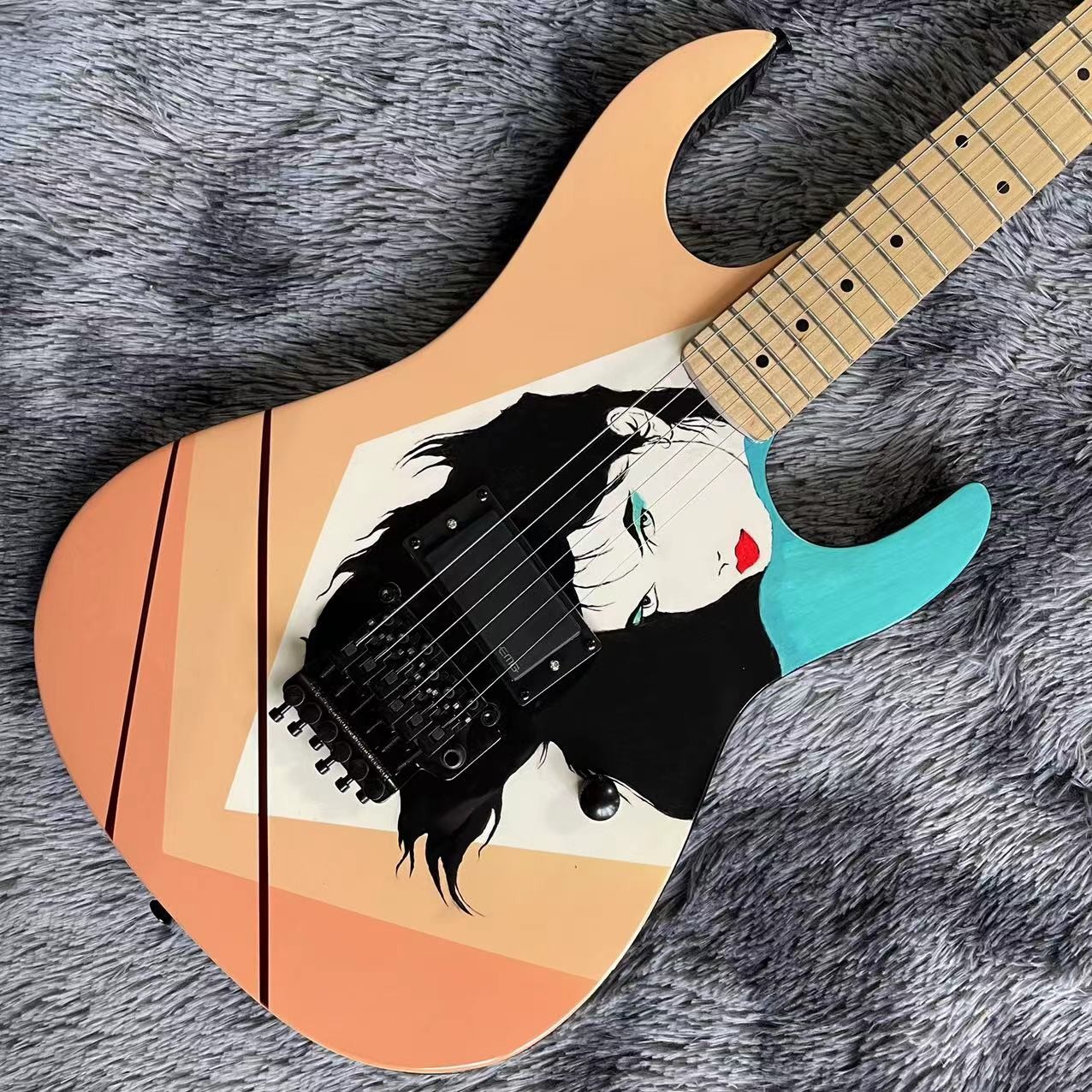 Custom Grand B.C N.j Series Handpainted Electric Guitar Accept Guitar Bass OEM IN STOCK Immediately shipment
