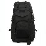 Large Capacity Black Backpack for Outdoor Sport made of PVC Lining and 600D