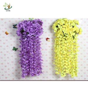 Quality UVG Artificial Flower Arrangements Christmas Wreath Plastic Wisteria Blossom for Party wholesale