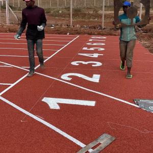 Quality Harmless Synthetic Sports Flooring Full Pour System Running Track wholesale