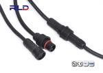 Male Female 4 Pin Waterproof Plug Straight Over Molded Plug 20 - 14AWG