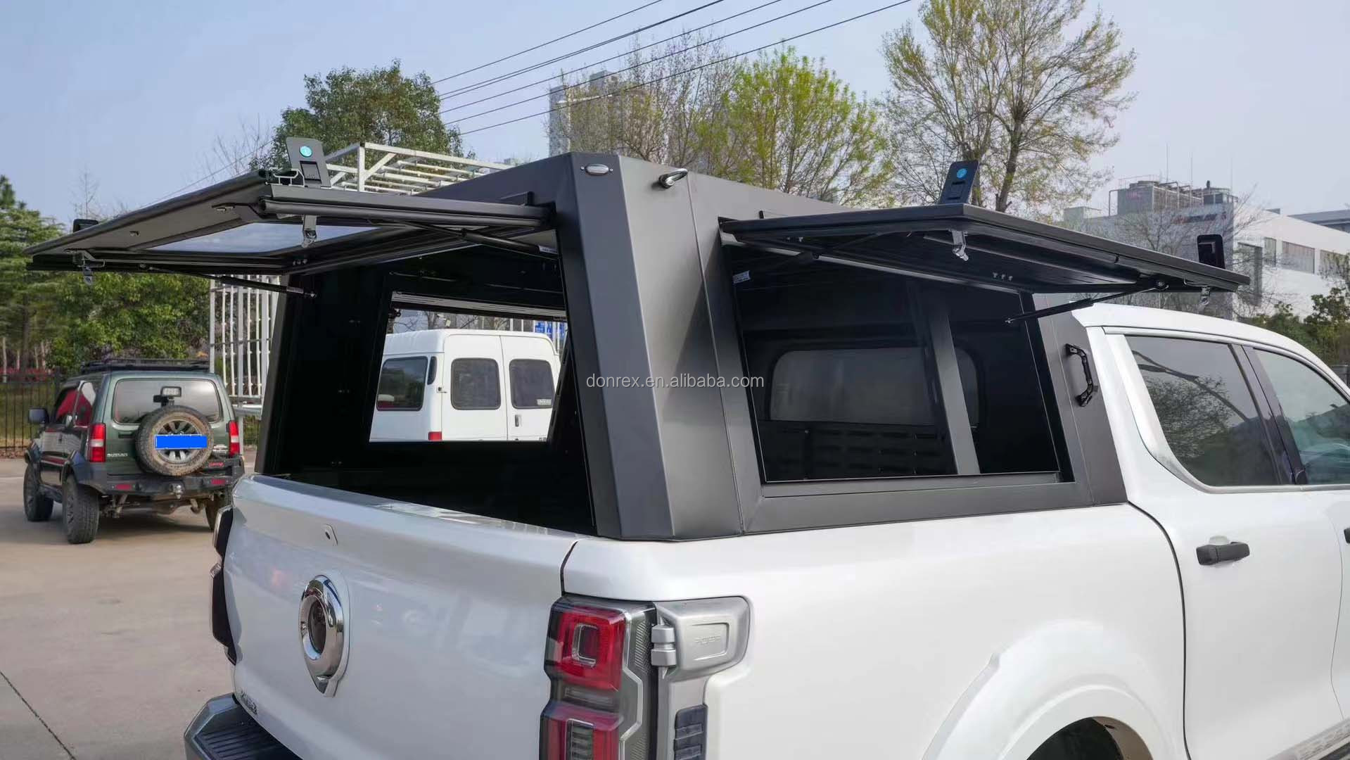 Waterproof Steel Truck Bed Rack System for Toyota Tacoma Canopies and Hardtop Covers