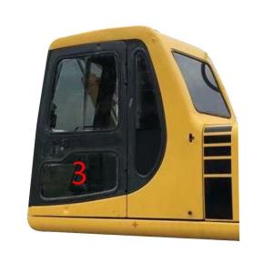 Quality ISO Excavator Cabin KOMATSU Cab Glass Left Door Lower Position NO.3 wholesale