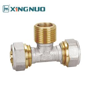 Quality NSF Brass Female Elbow Fittings Copper and Iron Pipes Double Colors PEX Pipe Fittings Male Tee PEX Compression Fittings wholesale