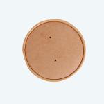 750ML Disposable Brown Kraft disposable Paper Salad Bowl With PET Lid