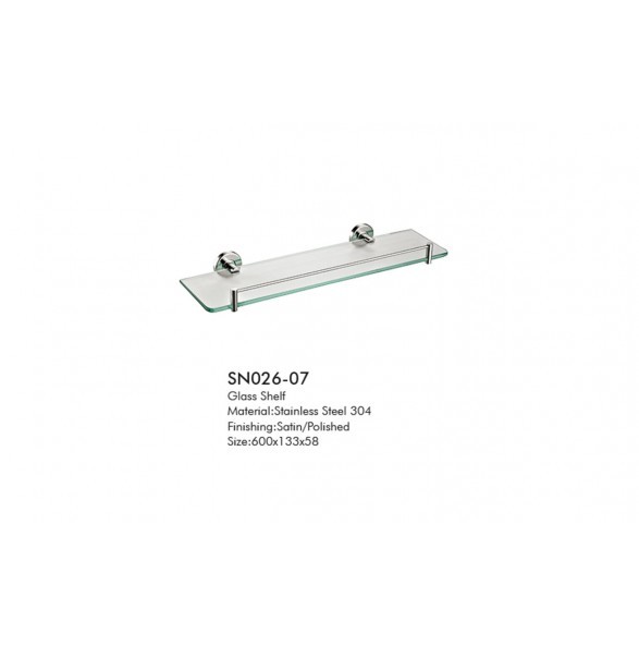 Stainless Steel 304 Wall Mounted Glass Rack Decorative Glass Shelves For Bathroom