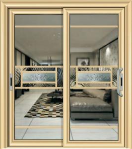 Quality Interior Soundproof Aluminium Framed Glass Kitchen Doors 2.0mm wholesale