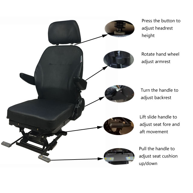 Economical Engineering Car Simply Type Seat With Slide Rail