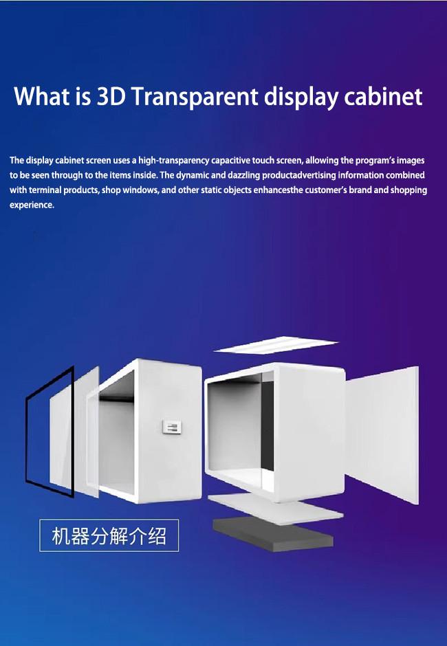 Custom Transparent LCD Showcase For Retail And Brand Promotion