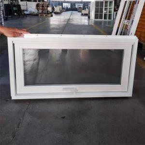 Quality Egress White Vinyl UPVC Hopper Window Windproof Customized Temperd Glass wholesale