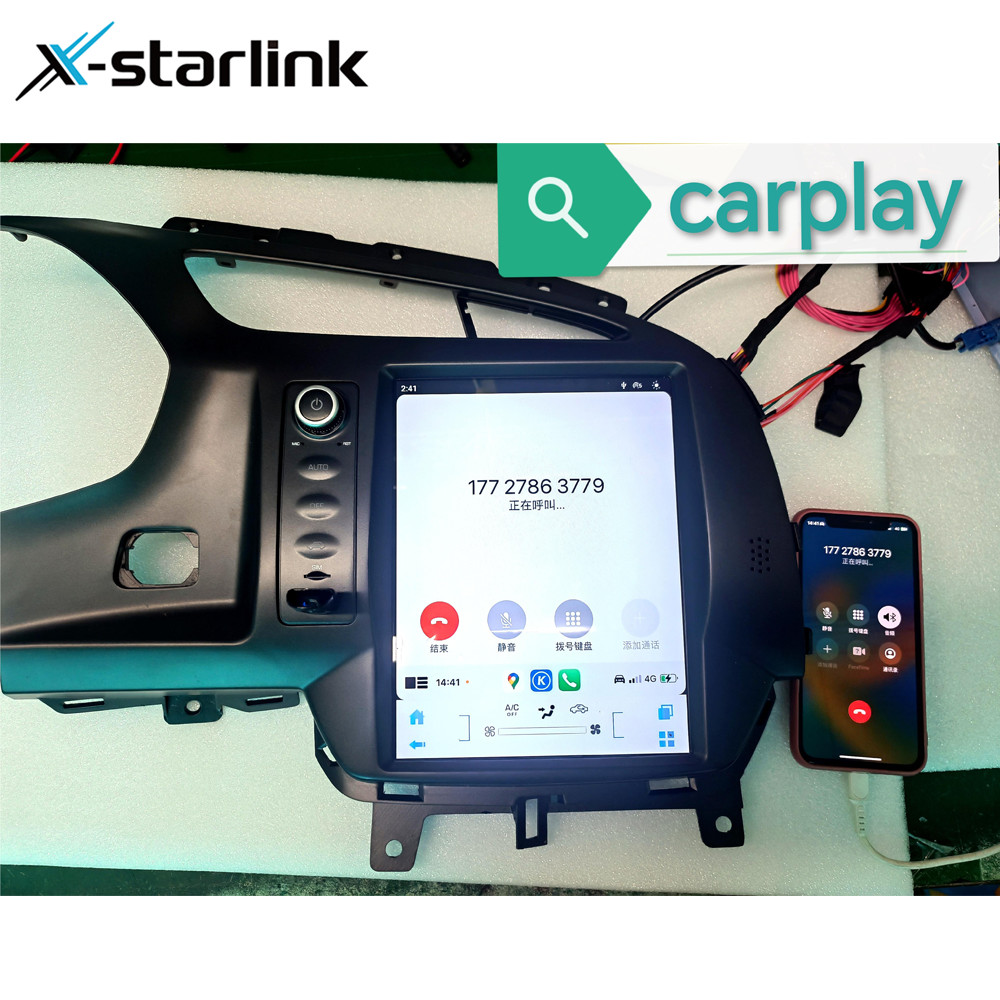 Dual System Tesla Chevrolet Corvette C7 Radio With 10.4Inch Vertical Screen GPS Carplay