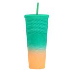 Double Wall Insulation 24oz Studded Tumbler Diamond Durian Pineapple Plastic