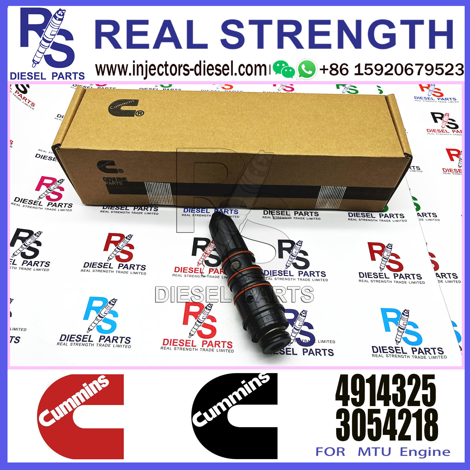 Diesel Engine Fuel Common Rail Injector 3054218 4914308 4914325