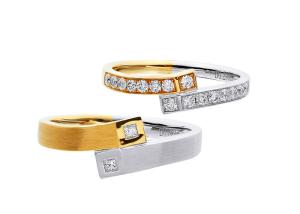 Quality Unisex Visual Texture Generous 18k Customised Couple Rings wholesale