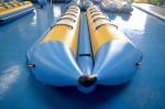 Double Lanes Inflatable Banana Boat With Reinforced Strips For Adult