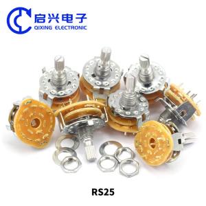 Quality 2pcs RS25 Potentiometer Rotary Switch 2*5 Files 10000 Cycels wholesale