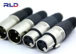 3 Pin Cable Plug XLR Outdoor Electrical Wire Connector Metal Material For Audio