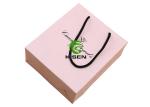 Pink Paper Handle Shopping Bags For Jewellery Matt Lamination Finishing
