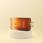 30ml Glass Foundation Bottle Gold Lotion Pump Square Skin Care Packaging