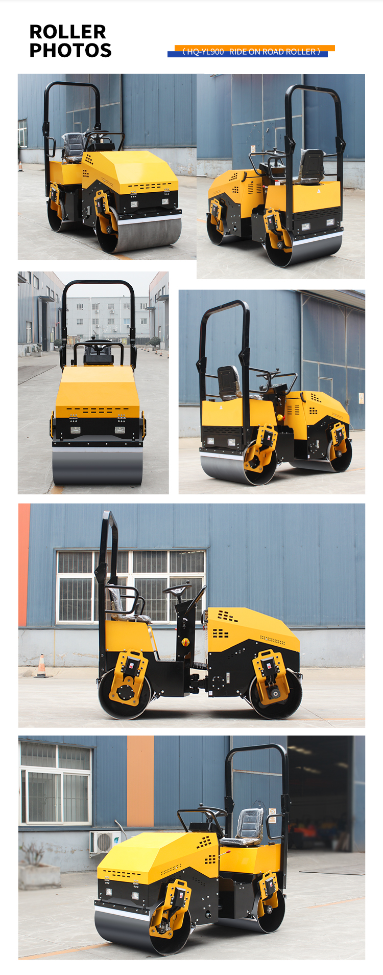 70Hz Excitation Frequency 1.5t Dual Wheel Fully Hydraulic European Standard Engine Road Roller