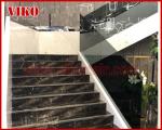 Double Steel Plate Staircase VK15S Railing tempered glass, Handrail b eech
