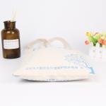 Student large size Solid Basket Bag Long Handle Shopping Pure cotton color