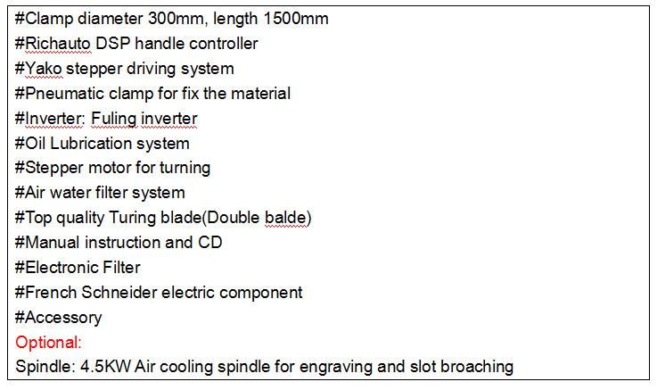KC1530 Wood CNC Lathe Machine for woodworking
