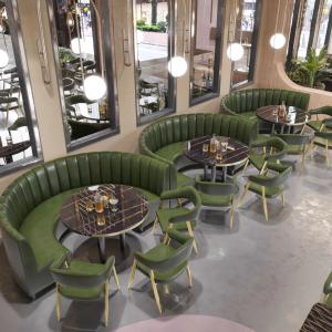 Quality Modern Hotel Restaurant Furniture Set Booth Round Circle Restaurant Tables wholesale
