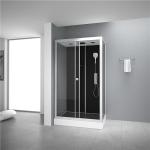 Shower Cabin with White acrylic tray 1100*800*2250cm silive aluminium