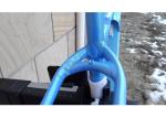 Mid Drive Electric Aluminum Bike Frame Blue Color With Hidden Battery